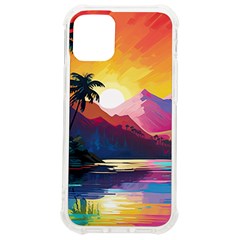 Ai Generated Tropical Island Sunset Landscape Iphone 12 Mini Tpu Uv Print Case	