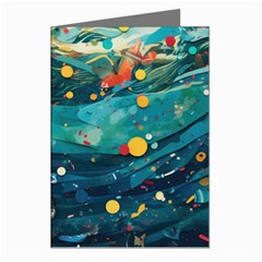 Confetti Ocean Themed Tropical Background Wallpaper Greeting Cards (pkg Of 8) by Wegoenart