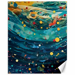 Confetti Ocean Themed Tropical Background Wallpaper Canvas 16  X 20  by Wegoenart