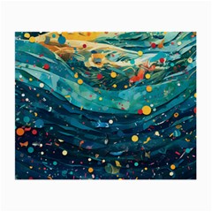 Confetti Ocean Themed Tropical Background Wallpaper Small Glasses Cloth (2 Sides) by Wegoenart