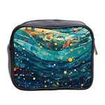 Confetti Ocean Themed Tropical Background Wallpaper Mini Toiletries Bag (Two Sides) Back