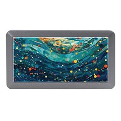 Confetti Ocean Themed Tropical Background Wallpaper Memory Card Reader (mini)