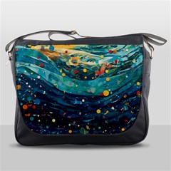 Confetti Ocean Themed Tropical Background Wallpaper Messenger Bag by Wegoenart