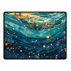 Confetti Ocean Themed Tropical Background Wallpaper Two Sides Fleece Blanket (small) by Wegoenart