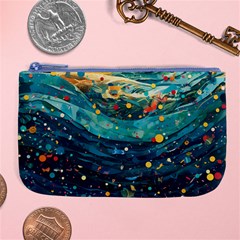 Confetti Ocean Themed Tropical Background Wallpaper Large Coin Purse by Wegoenart