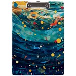 Confetti Ocean Themed Tropical Background Wallpaper A4 Acrylic Clipboard Front