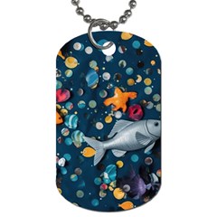 Confetti Ocean Themed Tropical Background Wallpaper 2 Dog Tag (one Side) by Wegoenart