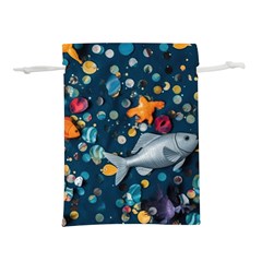 Confetti Ocean Themed Tropical Background Wallpaper 2 Lightweight Drawstring Pouch (m) by Wegoenart