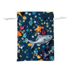 Confetti Ocean Themed Tropical Background Wallpaper 2 Lightweight Drawstring Pouch (l) by Wegoenart