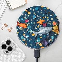 Confetti Ocean Themed Tropical Background Wallpaper 2 Wireless Fast Charger(white)