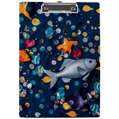 Confetti Ocean Themed Tropical Background Wallpaper 2 A4 Acrylic Clipboard