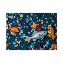 Confetti Ocean Themed Tropical Background Wallpaper 2 Premium Plush Fleece Blanket (mini)