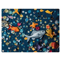 Confetti Ocean Themed Tropical Background Wallpaper 2 Premium Plush Fleece Blanket (extra Small)