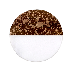 Confetti Ocean Themed Tropical Background Wallpaper 2 Classic Marble Wood Coaster (round) 