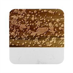 Confetti Ocean Themed Tropical Background Wallpaper 2 Marble Wood Coaster (square)