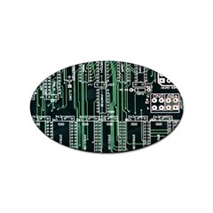 Printed Circuit Board Circuits Sticker (oval) by Celenk