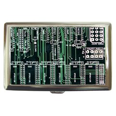 Printed Circuit Board Circuits Cigarette Money Case by Celenk