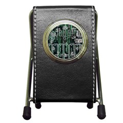 Printed Circuit Board Circuits Pen Holder Desk Clock by Celenk