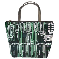 Printed Circuit Board Circuits Bucket Bag by Celenk