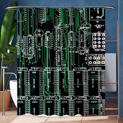 Printed Circuit Board Circuits Shower Curtain 60  X 72  (medium)  by Celenk