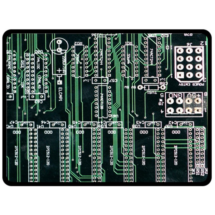 Printed Circuit Board Circuits Two Sides Fleece Blanket (Large)