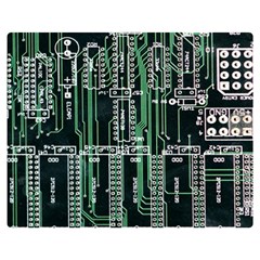 Printed Circuit Board Circuits Two Sides Premium Plush Fleece Blanket (medium) by Celenk