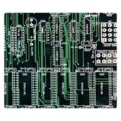 Printed Circuit Board Circuits Premium Plush Fleece Blanket (small) by Celenk