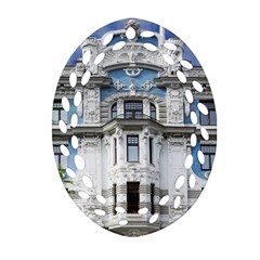 Squad Latvia Architecture Oval Filigree Ornament (two Sides)