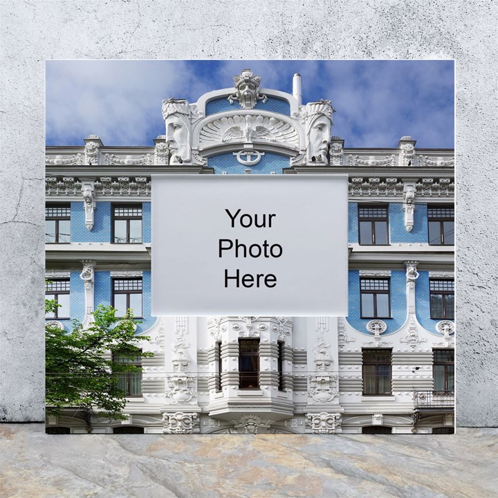 Squad Latvia Architecture White Wall Photo Frame 5  x 7 