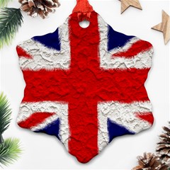 Union Jack Flag National Country Ornament (snowflake) by Celenk