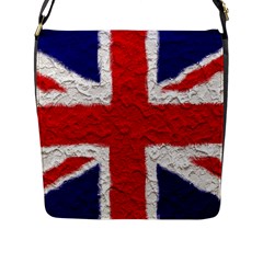 Union Jack Flag National Country Flap Closure Messenger Bag (l) by Celenk