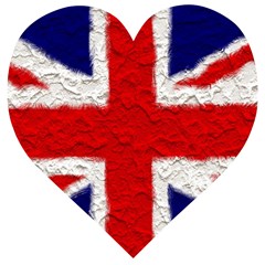 Union Jack Flag National Country Wooden Puzzle Heart by Celenk