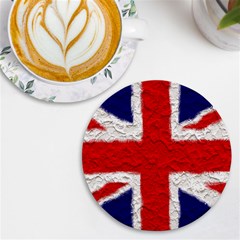 Union Jack Flag National Country Uv Print Round Tile Coaster by Celenk