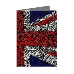 Union Jack Flag Uk Patriotic Mini Greeting Card by Celenk