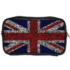 Union Jack Flag Uk Patriotic Toiletries Bag (two Sides) by Celenk