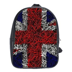 Union Jack Flag Uk Patriotic School Bag (xl) by Celenk