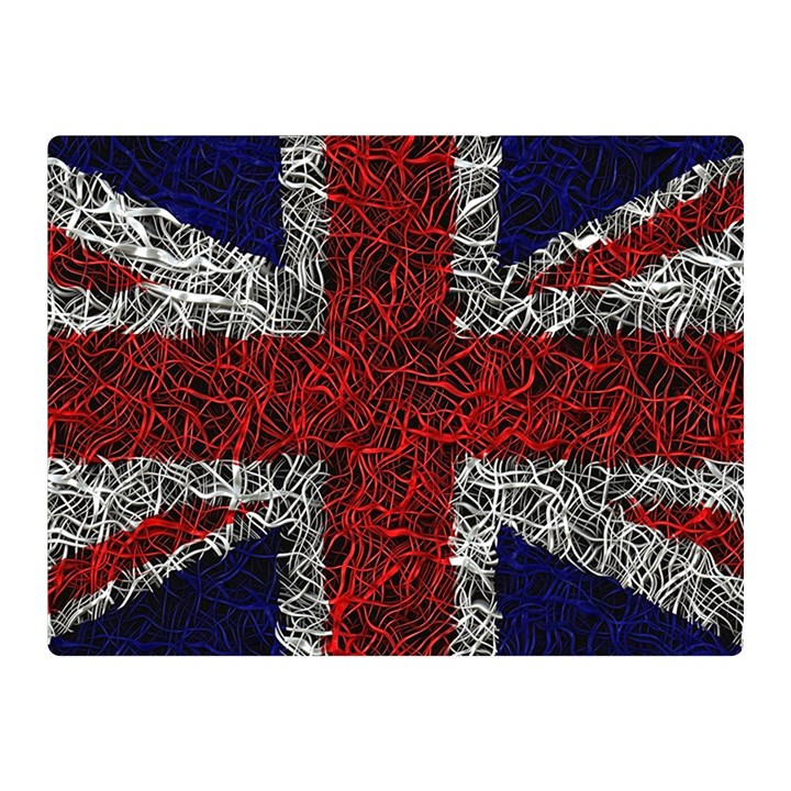 Union Jack Flag Uk Patriotic Two Sides Premium Plush Fleece Blanket (Mini)