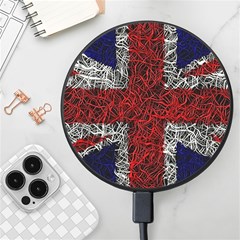 Union Jack Flag Uk Patriotic Wireless Fast Charger(black) by Celenk