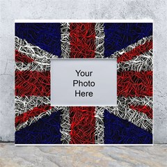 Union Jack Flag Uk Patriotic White Wall Photo Frame 5  X 7  by Celenk