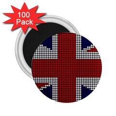 Union Jack Flag British Flag 2 25  Magnets (100 Pack)  by Celenk