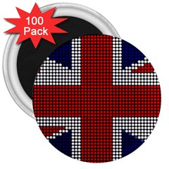 Union Jack Flag British Flag 3  Magnets (100 Pack) by Celenk