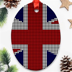 Union Jack Flag British Flag Oval Ornament (two Sides) by Celenk