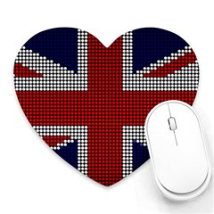 Union Jack Flag British Flag Heart Mousepad by Celenk