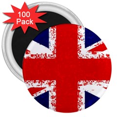 Union Jack London Flag Uk 3  Magnets (100 Pack) by Celenk