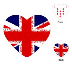 Union Jack London Flag Uk Playing Cards Single Design (heart) by Celenk