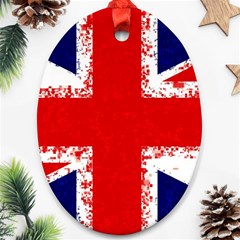 Union Jack London Flag Uk Oval Ornament (two Sides) by Celenk