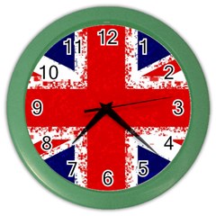 Union Jack London Flag Uk Color Wall Clock by Celenk