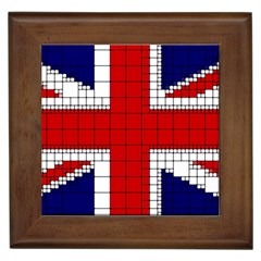 Union Jack Flag Uk Patriotic Framed Tile by Celenk