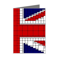 Union Jack Flag Uk Patriotic Mini Greeting Card by Celenk