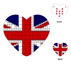 Union Jack Flag Uk Patriotic Playing Cards Single Design (heart) by Celenk